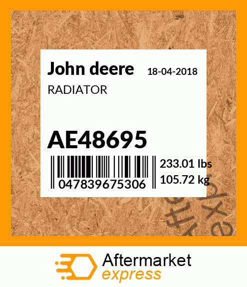 RADIATOR AE48695