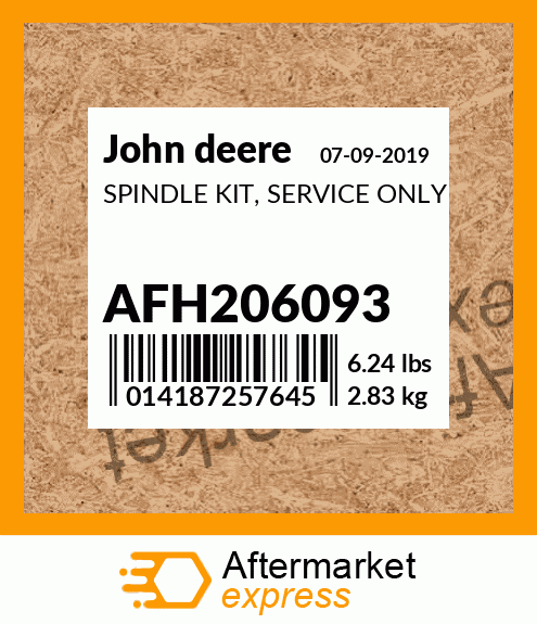 SPINDLE KIT, SERVICE ONLY AFH206093