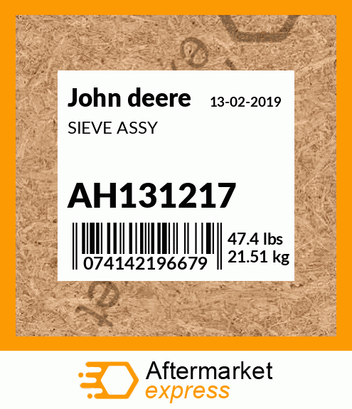 SIEVE ASSY AH131217