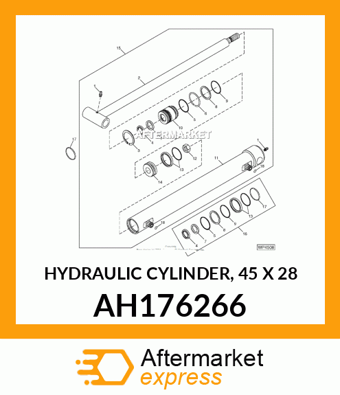 HYDRAULIC CYLINDER, 45 X 28 AH176266