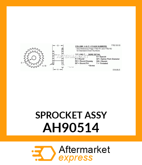 SPROCKET ASSY AH90514