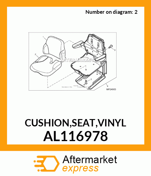 CUSHION,SEAT,VINYL AL116978