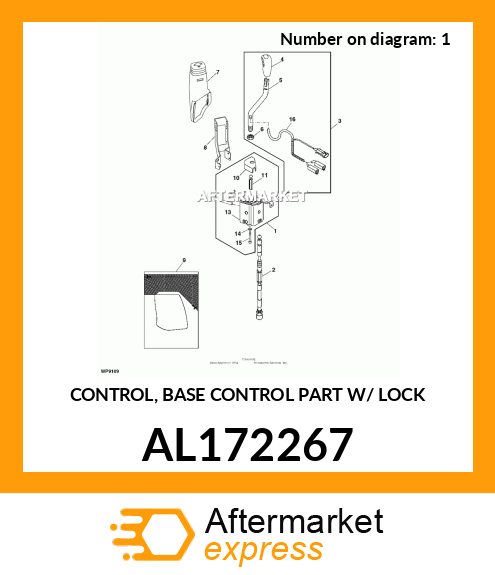 CONTROL, BASE CONTROL PART W/ LOCK AL172267