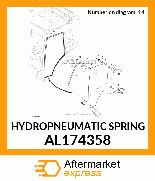 HYDROPNEUMATIC SPRING AL174358