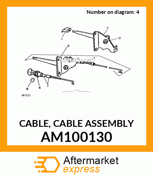 CABLE, CABLE ASSEMBLY AM100130