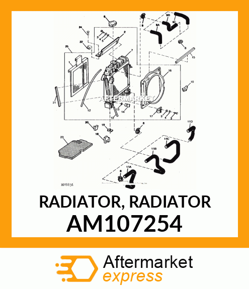 RADIATOR, RADIATOR AM107254