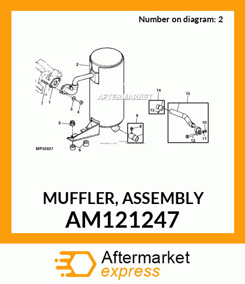MUFFLER, ASSEMBLY AM121247