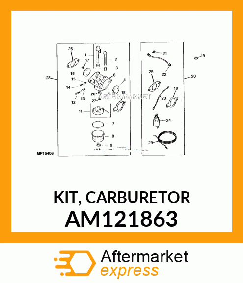 KIT, CARBURETOR AM121863