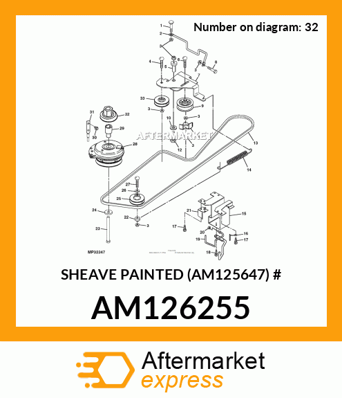 SHEAVE PAINTED (AM125647) # AM126255