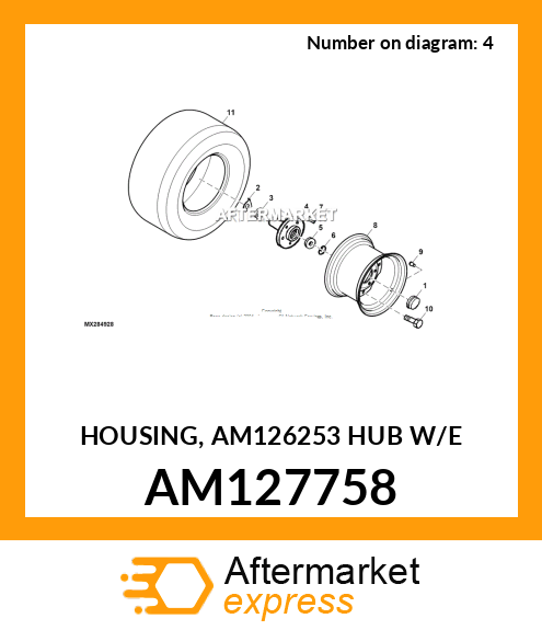 HOUSING, AM126253 HUB W/E AM127758