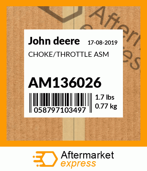 CHOKE/THROTTLE ASM AM136026