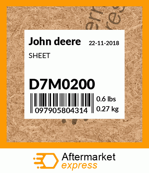SHEET D7M0200