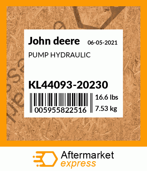 PUMP HYDRAULIC KL44093-20230
