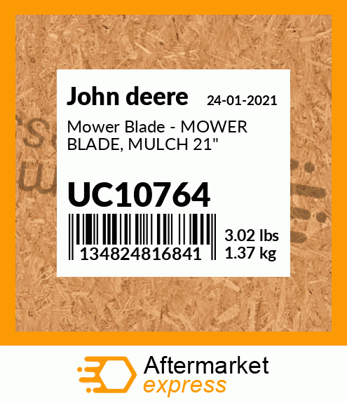 Mower Blade - MOWER BLADE, MULCH 21" UC10764