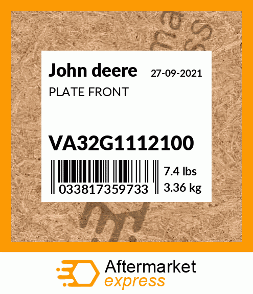 PLATE FRONT VA32G1112100