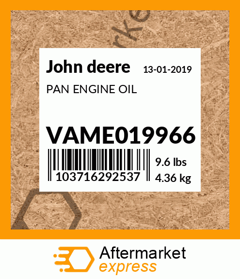 PAN ENGINE OIL VAME019966