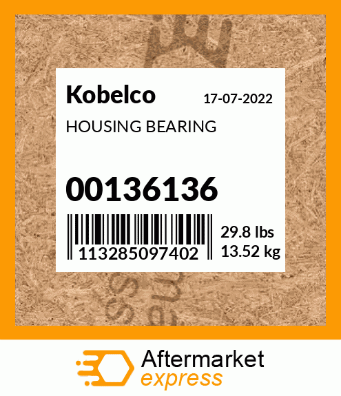 HOUSING BEARING 00136136