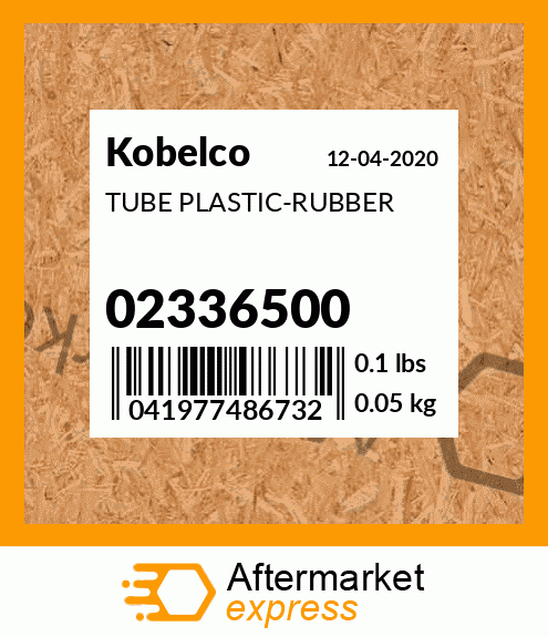 TUBE PLASTIC-RUBBER 02336500