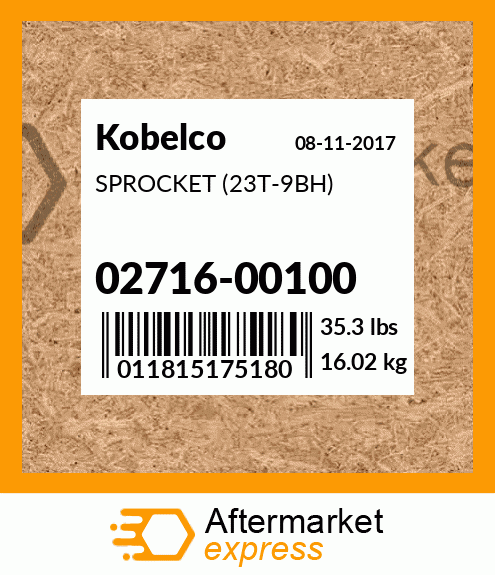 SPROCKET (23T-9BH) 02716-00100