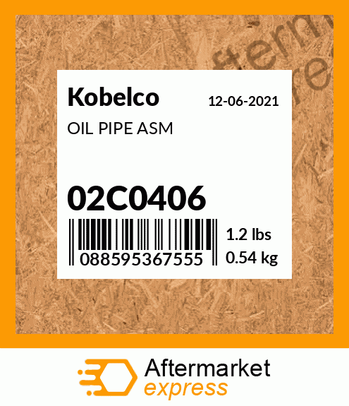 OIL PIPE ASM 02C0406
