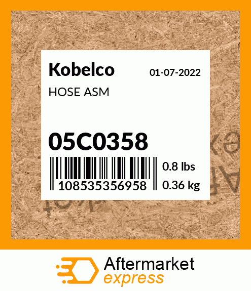 HOSE ASM 05C0358