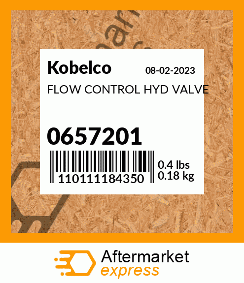 FLOW CONTROL HYD VALVE 0657201