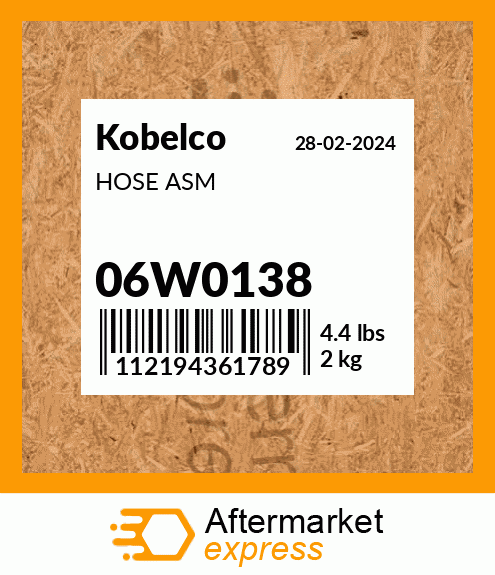 HOSE ASM 06W0138