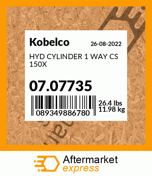 HYD CYLINDER 1 WAY CS 150X 07.07735