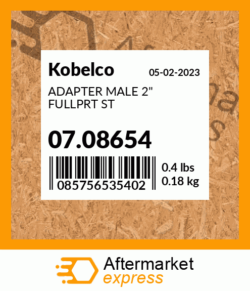 ADAPTER MALE 2" FULLPRT ST 07.08654