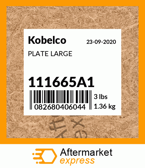 PLATE LARGE 111665A1