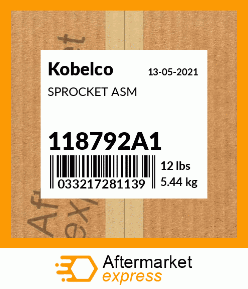 SPROCKET ASM 118792A1