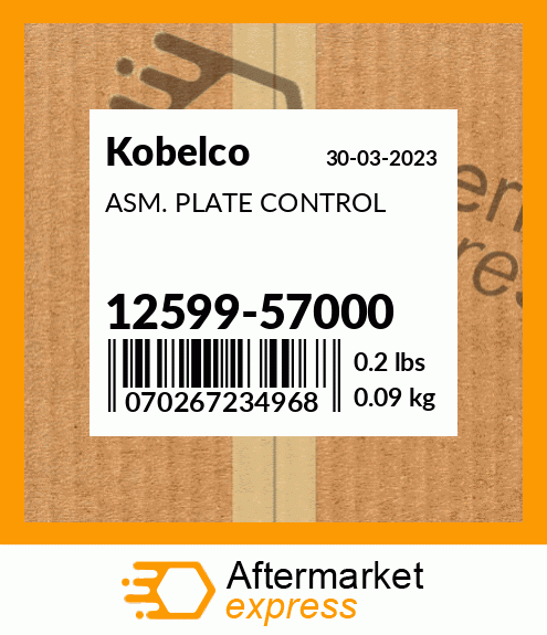 ASM. PLATE CONTROL 12599-57000