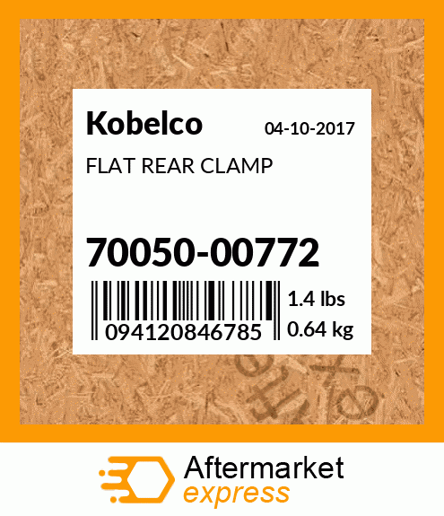 FLAT REAR CLAMP 70050-00772