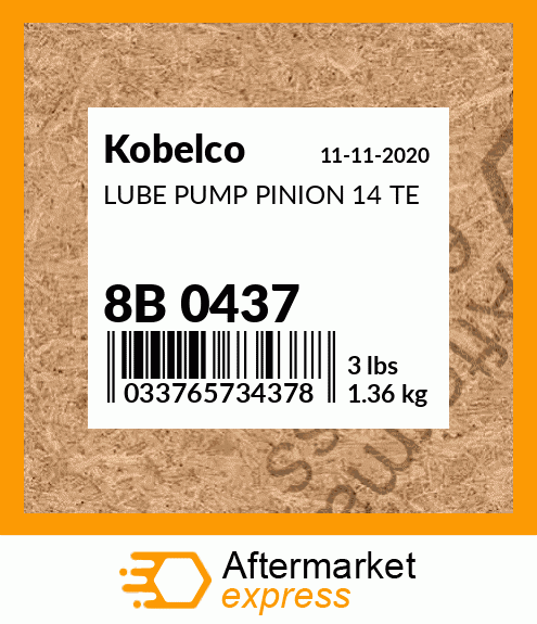 LUBE PUMP PINION 14 TE 8B 0437