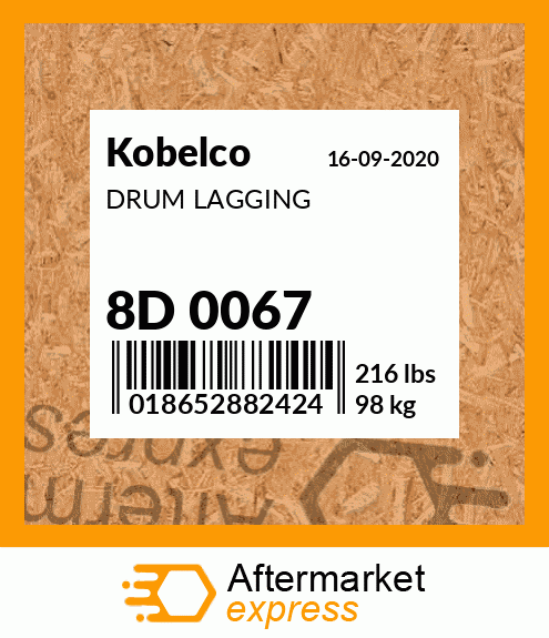 DRUM LAGGING 8D 0067