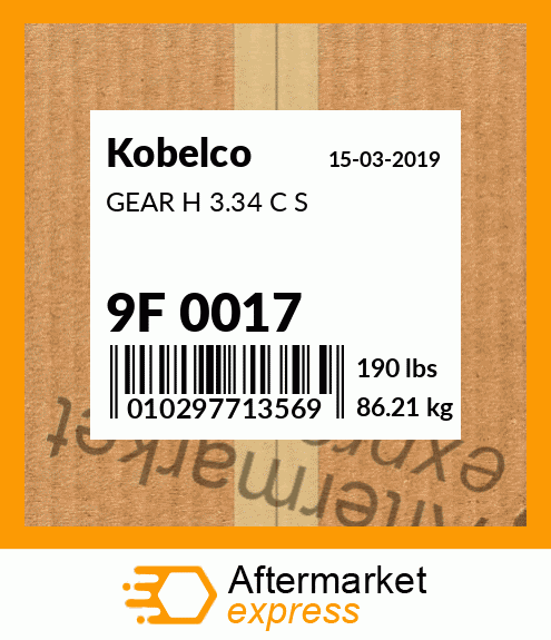 GEAR H 3.34 C S 9F 0017