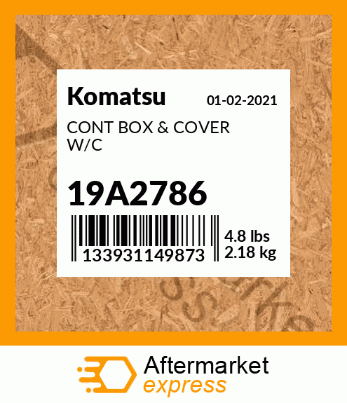 CONT BOX & COVER W/C 19A2786
