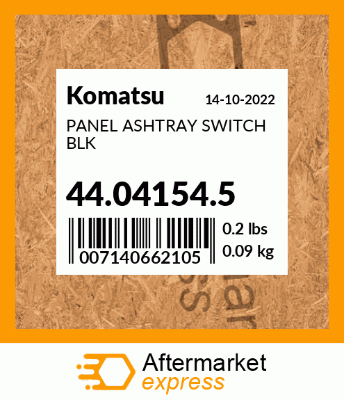 PANEL ASHTRAY SWITCH BLK 44.04154.5