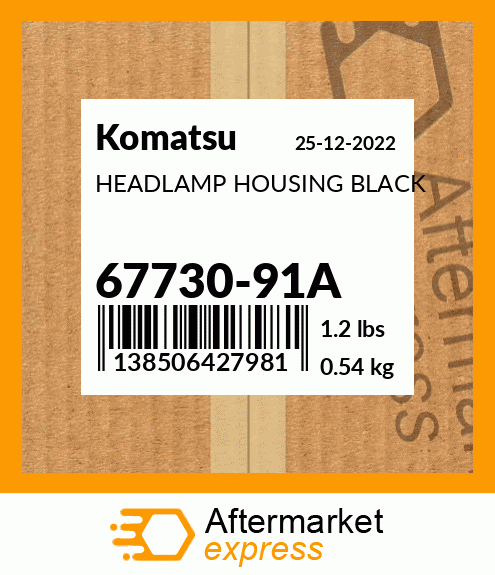 HEADLAMP HOUSING BLACK 67730-91A