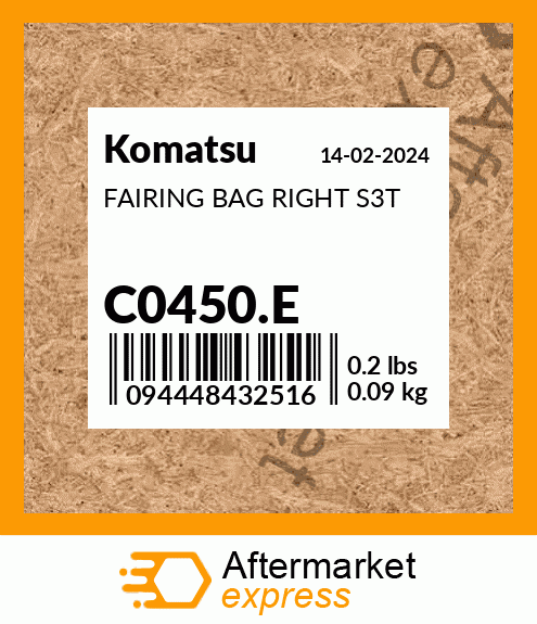 FAIRING BAG RIGHT S3T C0450.E