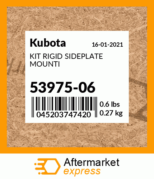 KIT RIGID SIDEPLATE MOUNTI 53975-06
