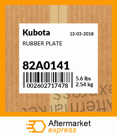 RUBBER PLATE 82A0141