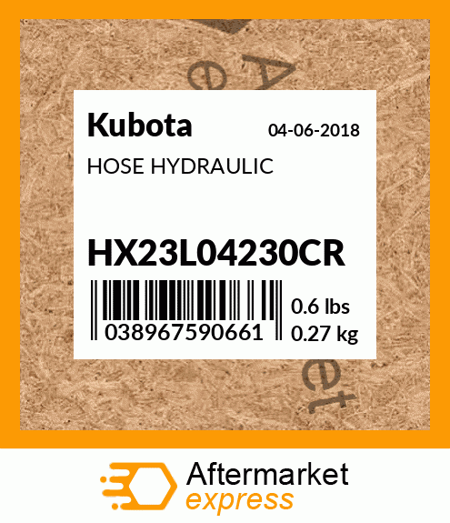 HOSE HYDRAULIC HX23L04230CR