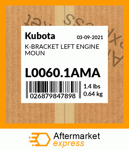 K-BRACKET LEFT ENGINE MOUN L0060.1AMA