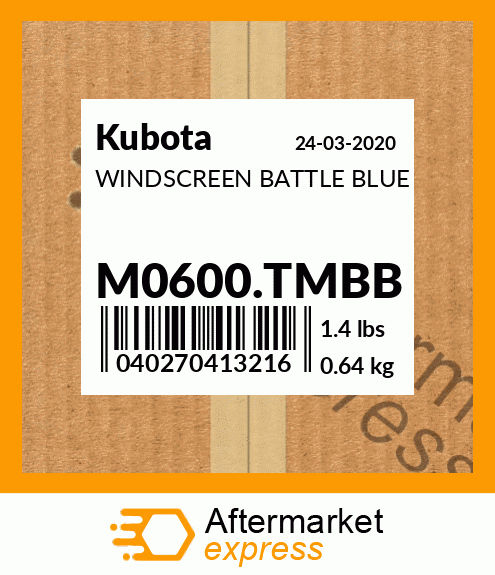 WINDSCREEN BATTLE BLUE M0600.TMBB