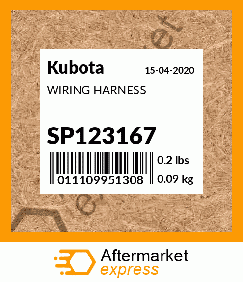 WIRING HARNESS SP123167