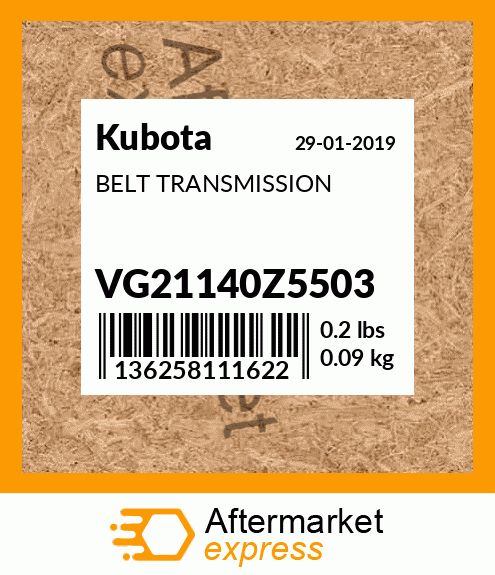 BELT TRANSMISSION VG21140Z5503