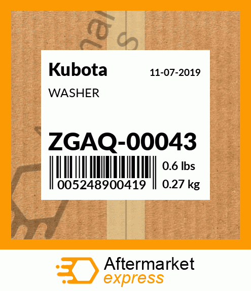WASHER ZGAQ-00043
