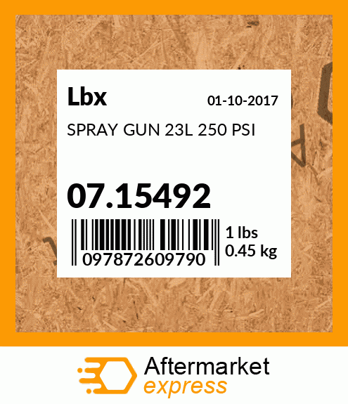 SPRAY GUN 23L 250 PSI 07.15492