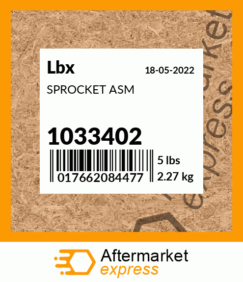 SPROCKET ASM 1033402